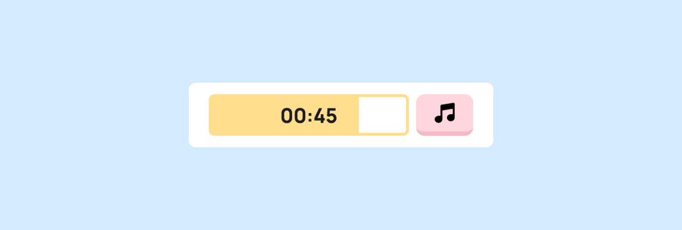 Stage timer with the music button